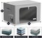 Sorbus 4 Pack Jumbo Storage Bins, Stackable & Foldable Clothes Organizer Bags with Metal Frame, Window, & Handles